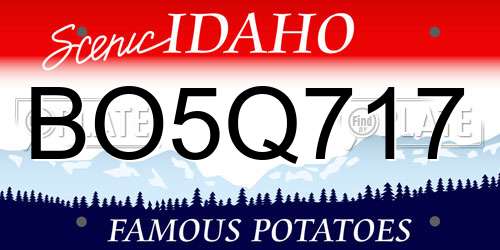 BO5Q717 Idaho License Plate