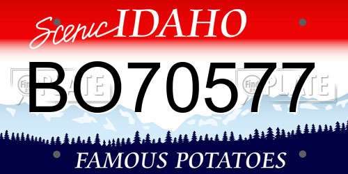 BO70577 Idaho License Plate