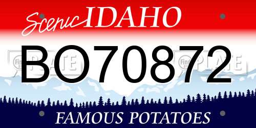 BO70872 Idaho License Plate