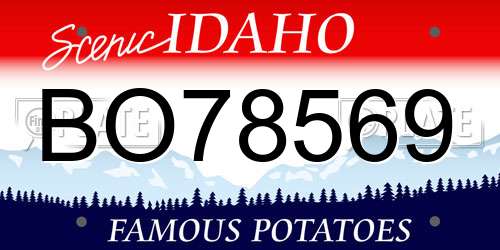 BO78569 Idaho License Plate
