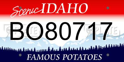 BO80717 Idaho License Plate