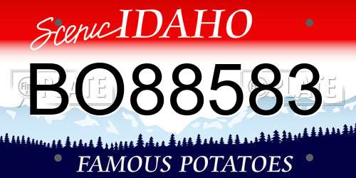 BO88583 Idaho License Plate