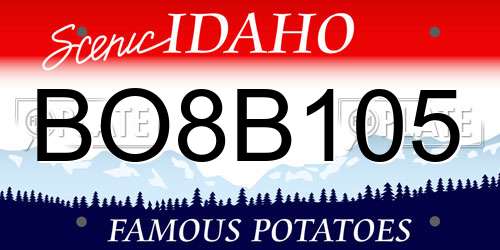 BO8B105 Idaho License Plate