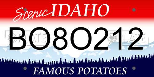BO8O212 Idaho License Plate