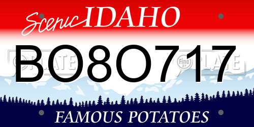 BO8O717 Idaho License Plate