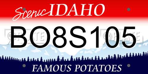 BO8S105 Idaho License Plate