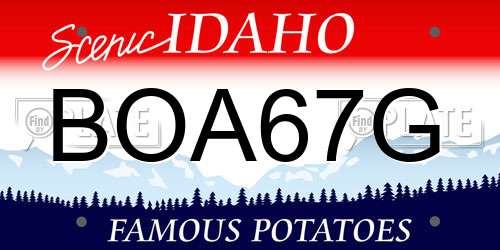 BOA67G Idaho License Plate