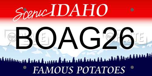 BOAG26 Idaho License Plate