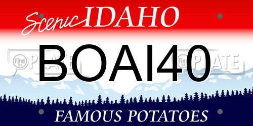 BOAI40 Idaho License Plate