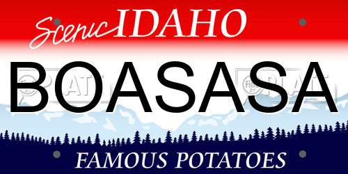 BOASASA Idaho License Plate