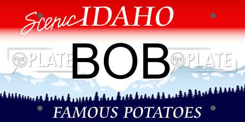 BOB Idaho License Plate