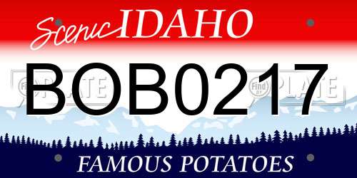 BOB0217 Idaho License Plate