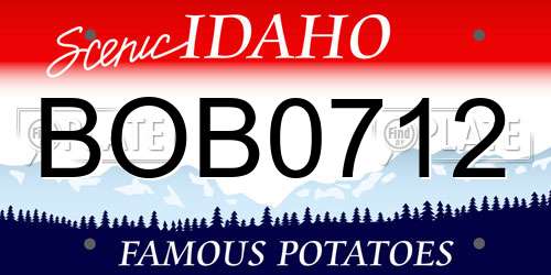 BOB0712 Idaho License Plate