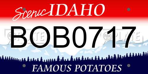 BOB0717 Idaho License Plate