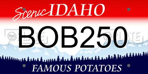 BOB250 Idaho License Plate