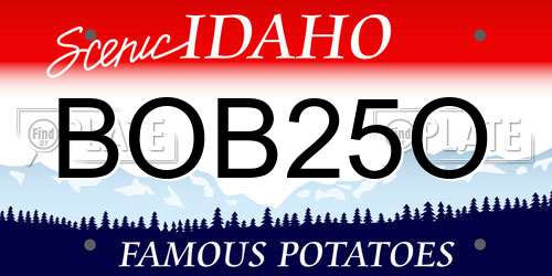 BOB25O Idaho License Plate