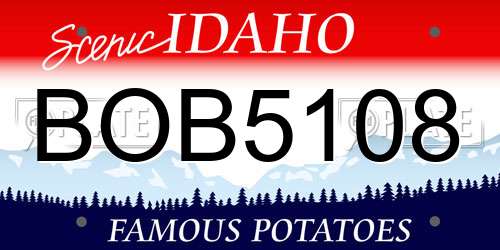 BOB5108 Idaho License Plate
