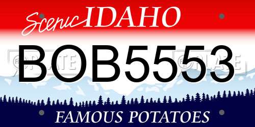 BOB5553 Idaho License Plate