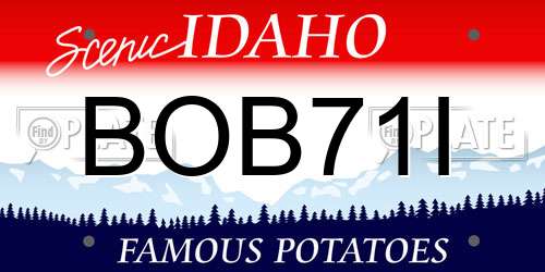 BOB71I Idaho License Plate