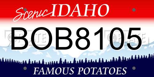 BOB8105 Idaho License Plate