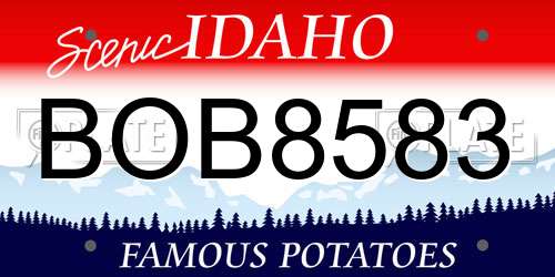 BOB8583 Idaho License Plate