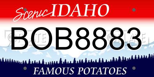 BOB8883 Idaho License Plate
