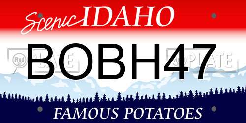 BOBH47 Idaho License Plate