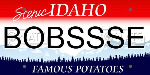 BOBSSSE Idaho License Plate