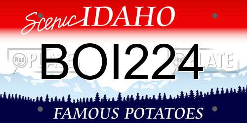 BOI224 Idaho License Plate