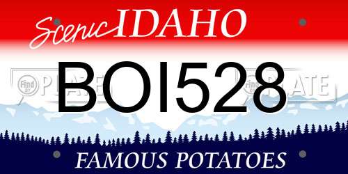 BOI528 Idaho License Plate
