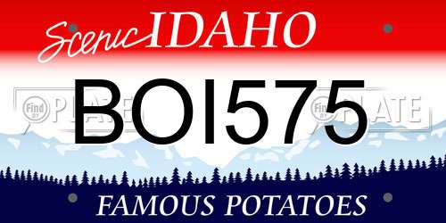 BOI575 Idaho License Plate