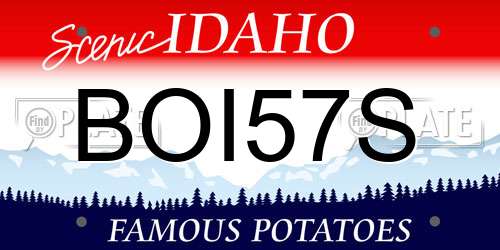 BOI57S Idaho License Plate