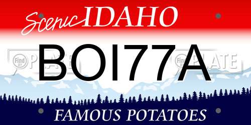 BOI77A Idaho License Plate