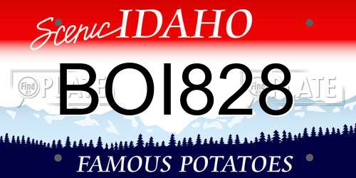 BOI828 Idaho License Plate