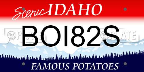 BOI82S Idaho License Plate