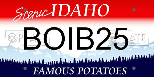 BOIB25 Idaho License Plate