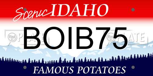 BOIB75 Idaho License Plate