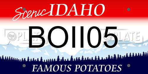 BOII05 Idaho License Plate