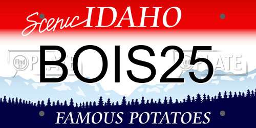 BOIS25 Idaho License Plate