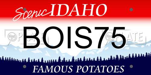 BOIS75 Idaho License Plate
