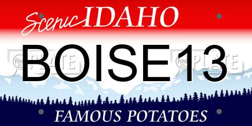 BOISE13 Idaho License Plate