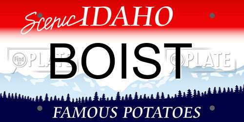 BOIST Idaho License Plate