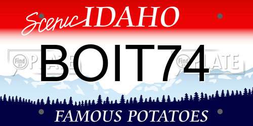 BOIT74 Idaho License Plate