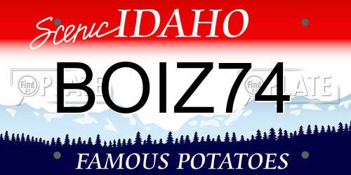 BOIZ74 Idaho License Plate