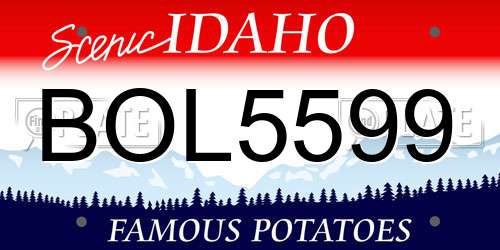 BOL5599 Idaho License Plate