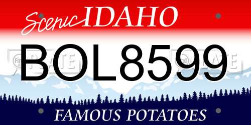 BOL8599 Idaho License Plate