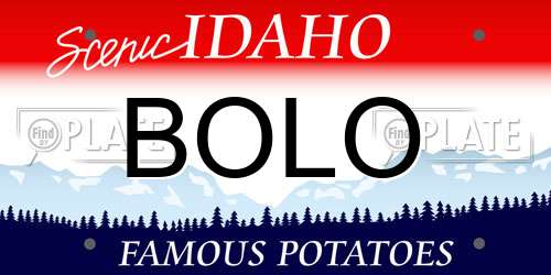 BOLO Idaho License Plate