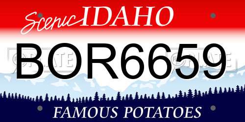 BOR6659 Idaho License Plate