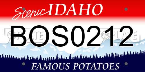 BOS0212 Idaho License Plate