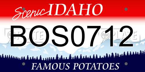 BOS0712 Idaho License Plate